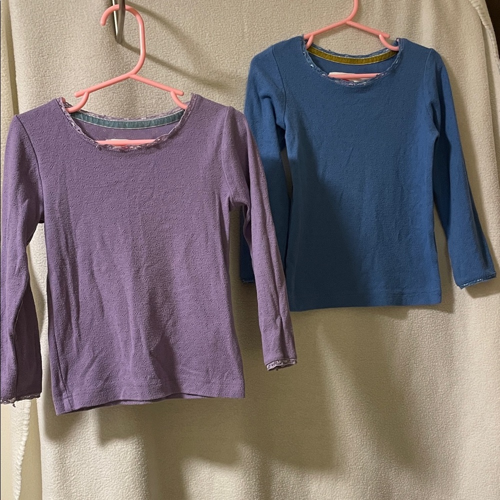 Boden Kids Long Sleeve Tees - Purple and Blue